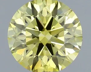 0.44ct ROUND Fancy Vivid Yellow VVS2 Coloured Lab diamond