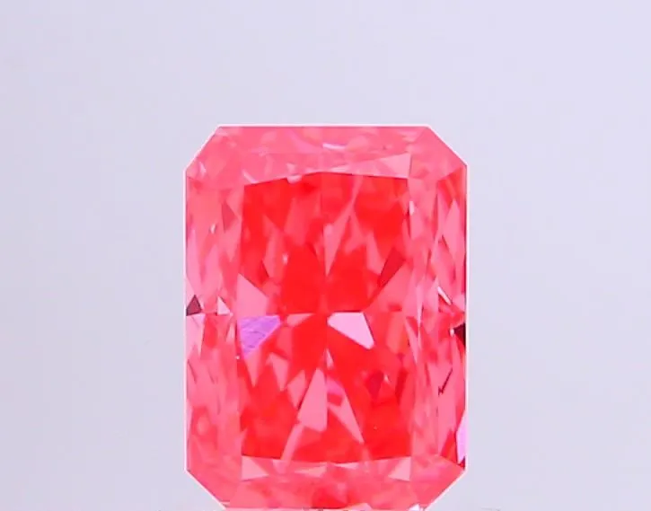 1.16ct RADIANT Fancy Vivid Pink VVS2 Coloured Lab diamond
