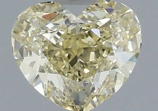1.04ct HEART Fancy Light Yellow VVS2 Coloured Lab diamond