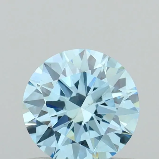 0.52ct ROUND Fancy Vivid Blue VS2 Coloured Lab diamond