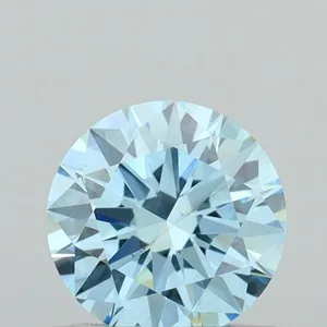 0.52ct ROUND Fancy Vivid Blue VS2 Coloured Lab diamond