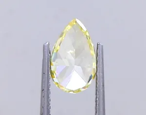 0.89ct PEAR Fancy Intense Yellow VS1 Coloured Lab diamond