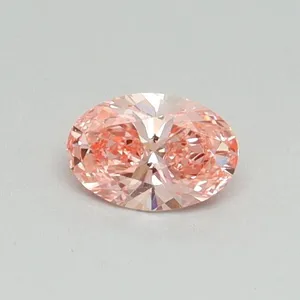 0.3ct OVAL Fancy Vivid Pink VVS2 Coloured Lab diamond