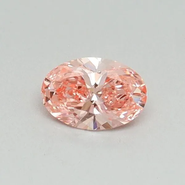 0.3ct OVAL Fancy Vivid Pink VVS2 Coloured Lab diamond