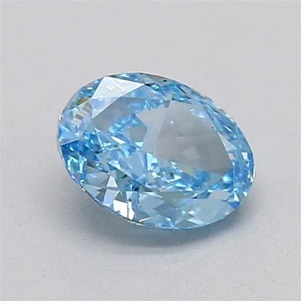 0.51ct OVAL Fancy Vivid Blue VVS2 Coloured Lab diamond