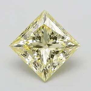1.06ct PRINCESS Fancy Yellow VVS2 Coloured Lab diamond
