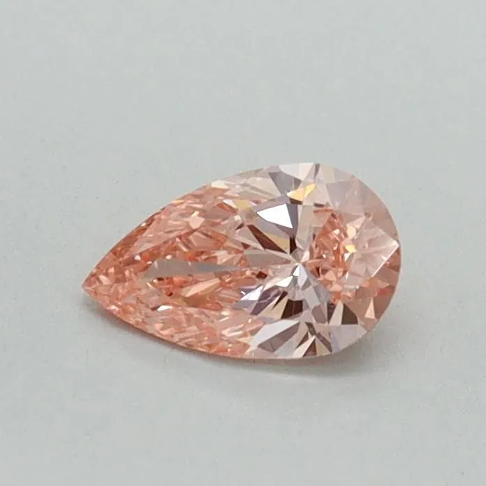 0.32ct PEAR Fancy Vivid Pink VVS2 Coloured Lab diamond
