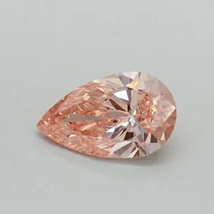 0.32ct PEAR Fancy Vivid Pink VVS2 Coloured Lab diamond
