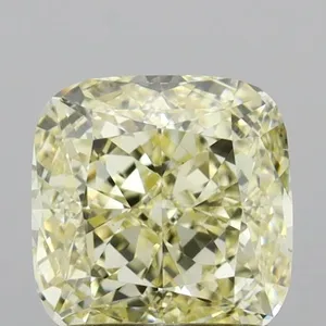 1.16ct CUSHION Fancy Light Yellow VS1 Coloured Lab diamond