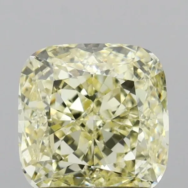 1.16ct CUSHION Fancy Light Yellow VS1 Coloured Lab diamond