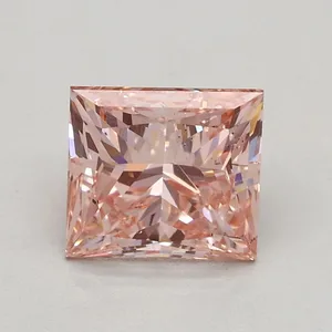 1ct PRINCESS Fancy Intense Pink SI1 Coloured Lab diamond