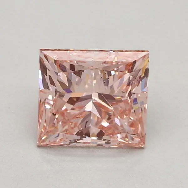 1ct PRINCESS Fancy Intense Pink SI1 Coloured Lab diamond