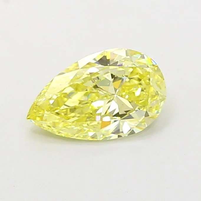 0.98ct PEAR Fancy Intense Yellow VS2 Coloured Lab diamond