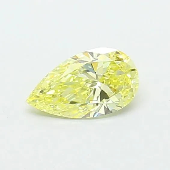 0.65ct PEAR Fancy Yellow VVS2 Coloured Lab diamond
