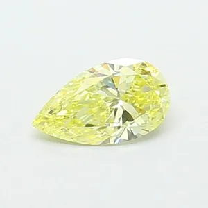 0.65ct PEAR Fancy Yellow VVS2 Coloured Lab diamond