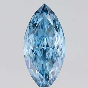 1.04ct MARQUISE Fancy Vivid Blue VS2 Coloured Lab diamond