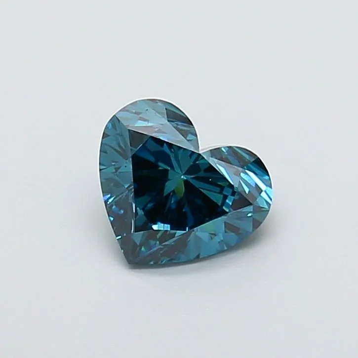 1.70ct HEART Fancy Vivid Blue VS1 Coloured Lab diamond