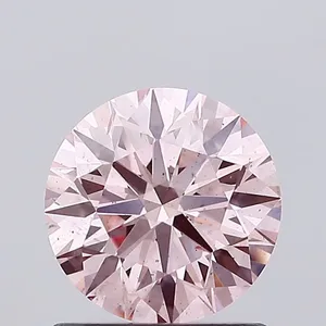 1.02ct ROUND Fancy Vivid Pink SI2 Coloured Lab diamond