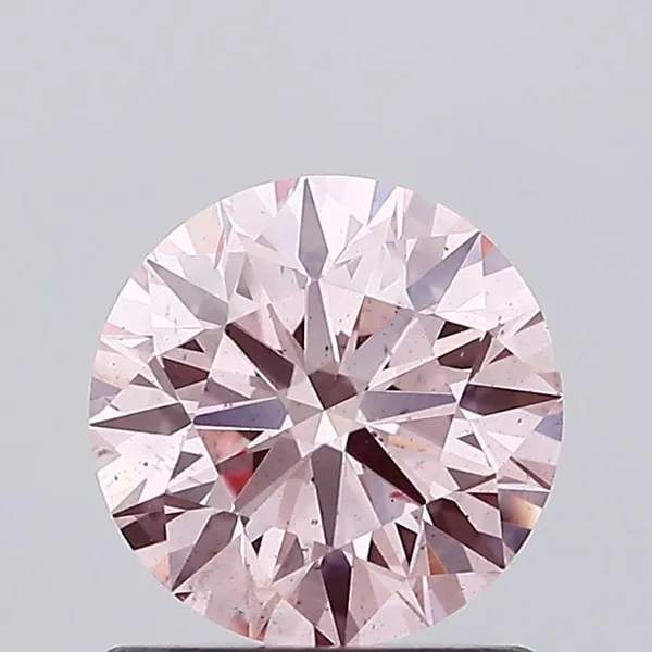 1.02ct ROUND Fancy Vivid Pink SI2 Coloured Lab diamond