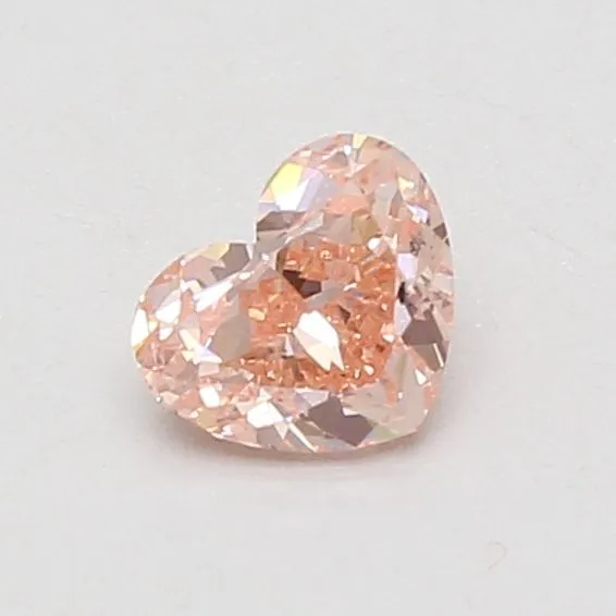 0.56ct HEART Fancy Vivid Pink VS2 Coloured Lab diamond