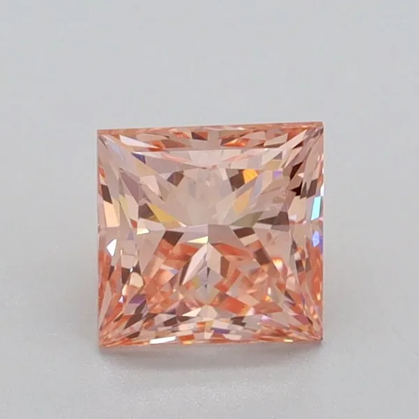 1.01ct PRINCESS Fancy Intense Pink VS1 Coloured Lab diamond