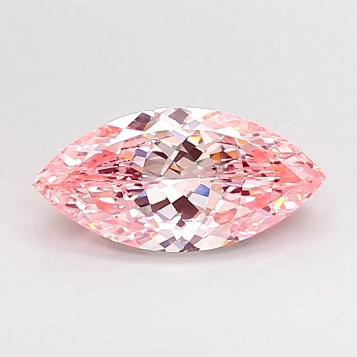 1.51ct MARQUISE Fancy Vivid Pink VS1 Coloured Lab diamond