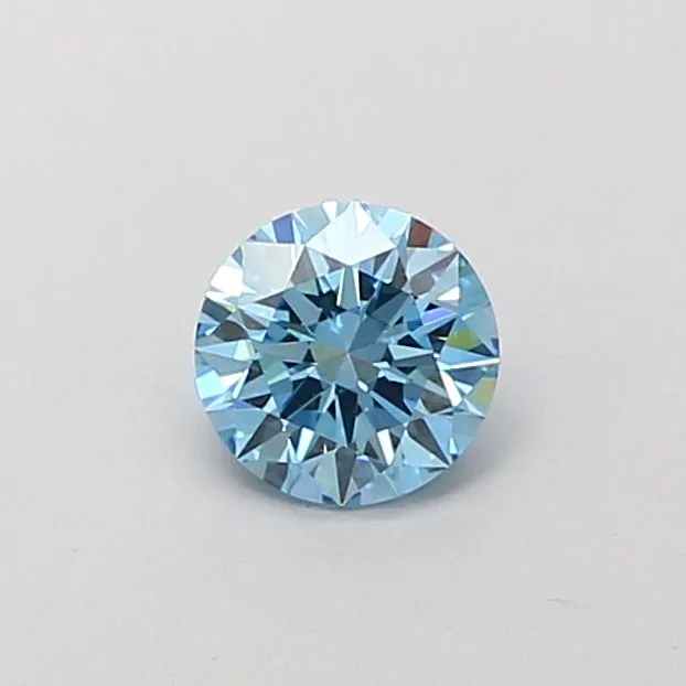 0.61ct ROUND Fancy Vivid Blue VS1 Coloured Lab diamond