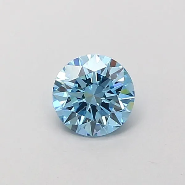 0.61ct ROUND Fancy Vivid Blue VS1 Coloured Lab diamond