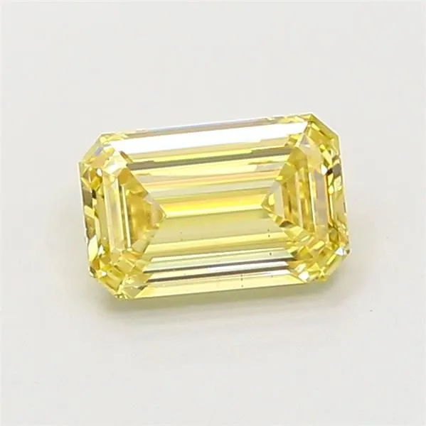 1.04ct EMERALD Fancy Yellow VS2 Coloured Lab diamond