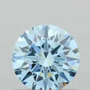 0.55ct ROUND Fancy Vivid Blue VVS2 Coloured Lab diamond