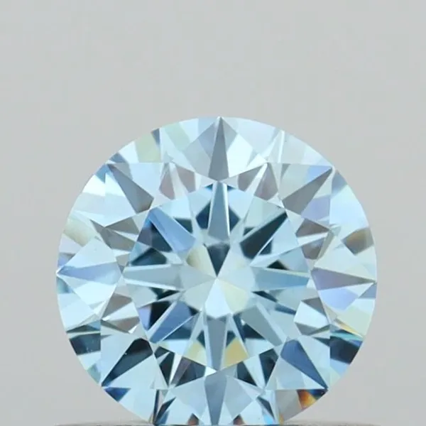 0.55ct ROUND Fancy Vivid Blue VVS2 Coloured Lab diamond