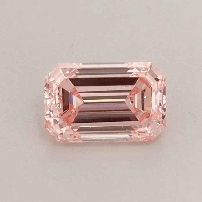 0.61ct EMERALD Fancy Intense Pink VS2 Coloured Lab diamond