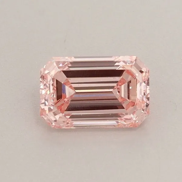 0.61ct EMERALD Fancy Intense Pink VS2 Coloured Lab diamond