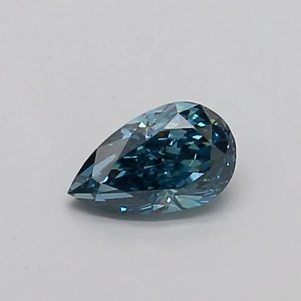 0.31ct PEAR Fancy Vivid Blue VVS2 Coloured Lab diamond