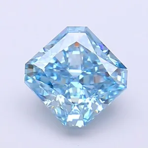1.3ct RADIANT Fancy Vivid Blue VVS2 Coloured Lab diamond