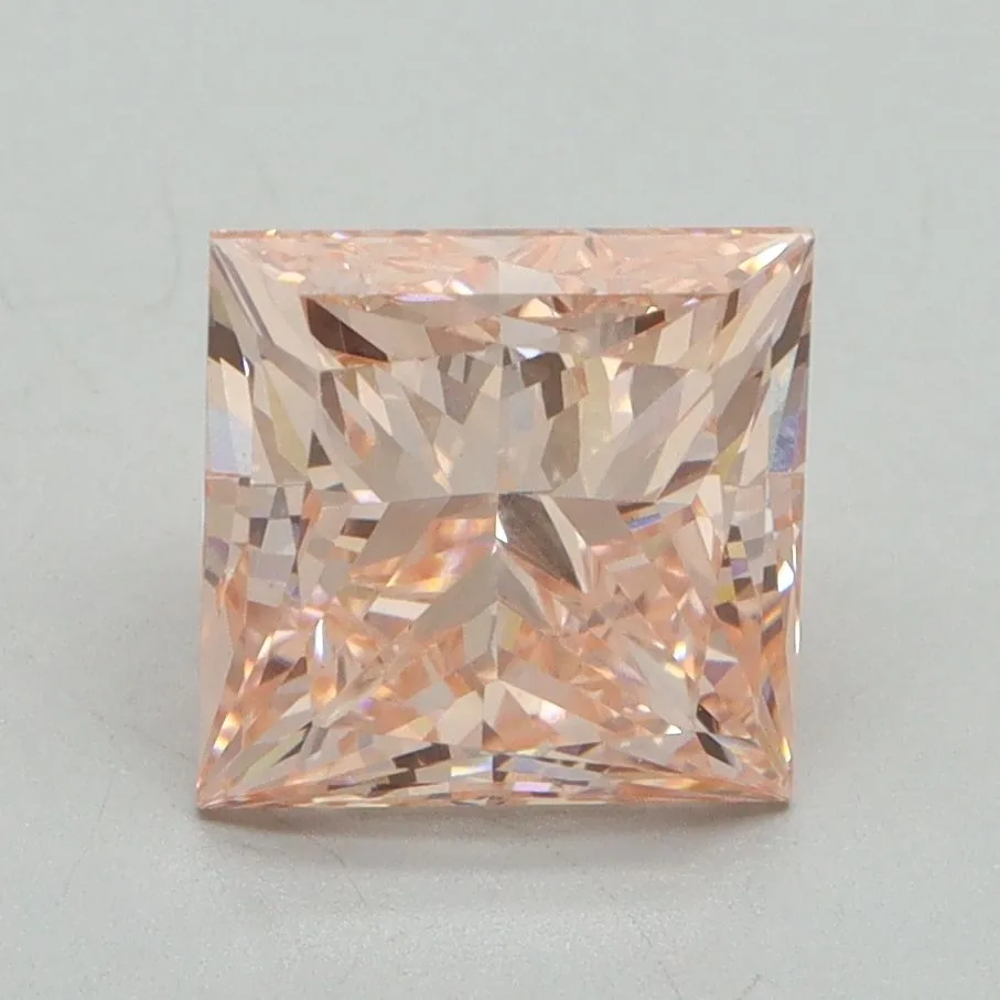 2.72ct PRINCESS Fancy Intense Pink VS1 Coloured Lab diamond