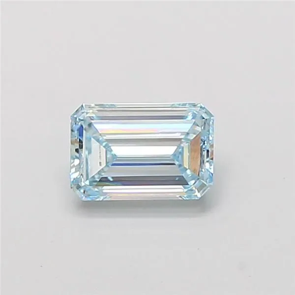 0.95ct EMERALD Fancy Greenish Blue VVS1 Coloured Lab diamond