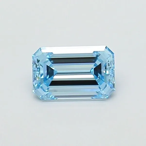 1.21ct EMERALD Fancy Vivid Blue VVS2 Coloured Lab diamond