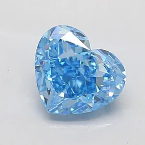 1.71ct HEART Fancy Vivid Blue VS2 Coloured Lab diamond