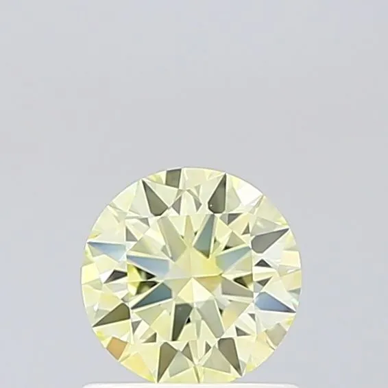 0.70ct ROUND Fancy Light Yellow VS1 Coloured Lab diamond