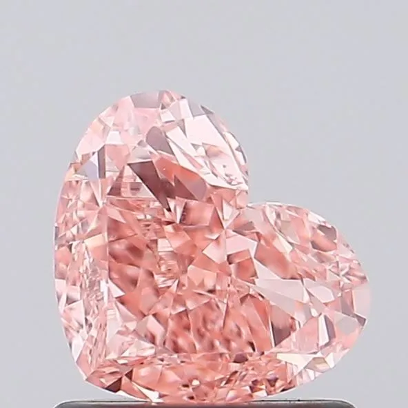 1.04ct HEART Fancy Vivid Pink VVS2 Coloured Lab diamond