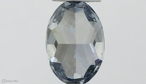 0.35ct OVAL Fancy Vivid Blue VS2 Coloured Lab diamond