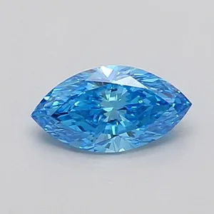 0.41ct MARQUISE Fancy Vivid Blue VS1 Coloured Lab diamond