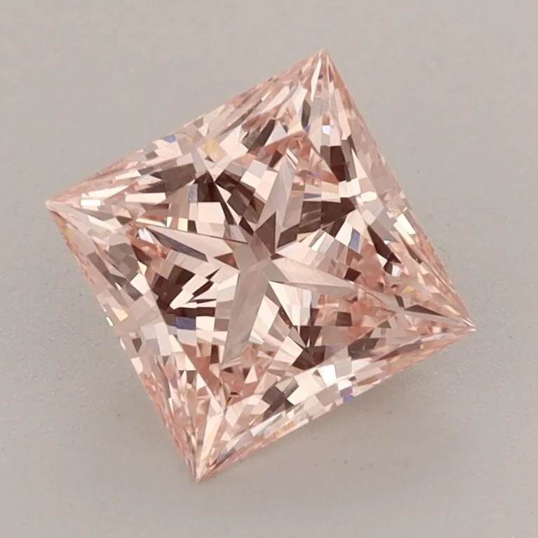1.50ct PRINCESS Fancy Intense Pink VVS2 Coloured Lab diamond