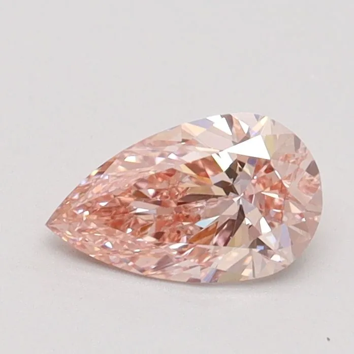 0.56ct PEAR Fancy Pink VS1 Coloured Lab diamond