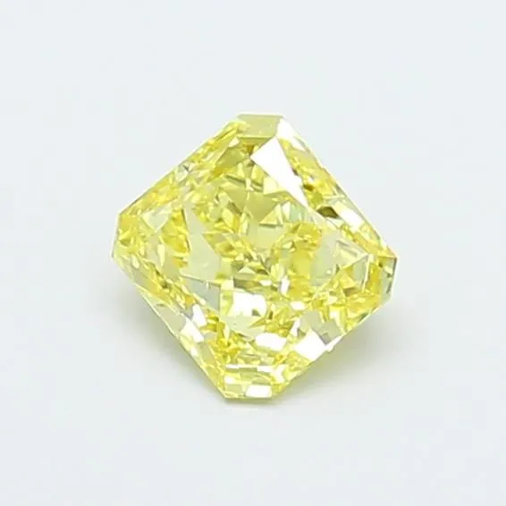 0.53ct RADIANT Fancy Intense Yellow VS2 Coloured Lab diamond