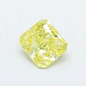 0.53ct RADIANT Fancy Intense Yellow VS2 Coloured Lab diamond
