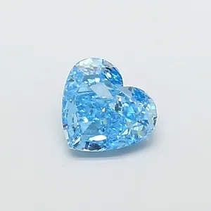 1.08ct HEART Fancy Vivid Blue VS1 Coloured Lab diamond