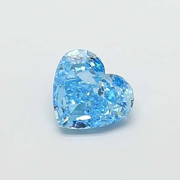 1.08ct HEART Fancy Vivid Blue VS1 Coloured Lab diamond