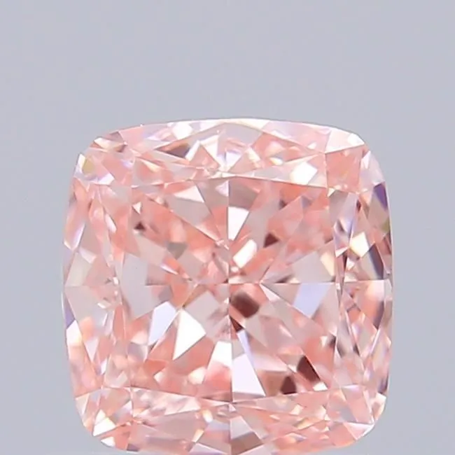 1.00ct CUSHION Fancy Intense Pink VS1 Coloured Lab diamond